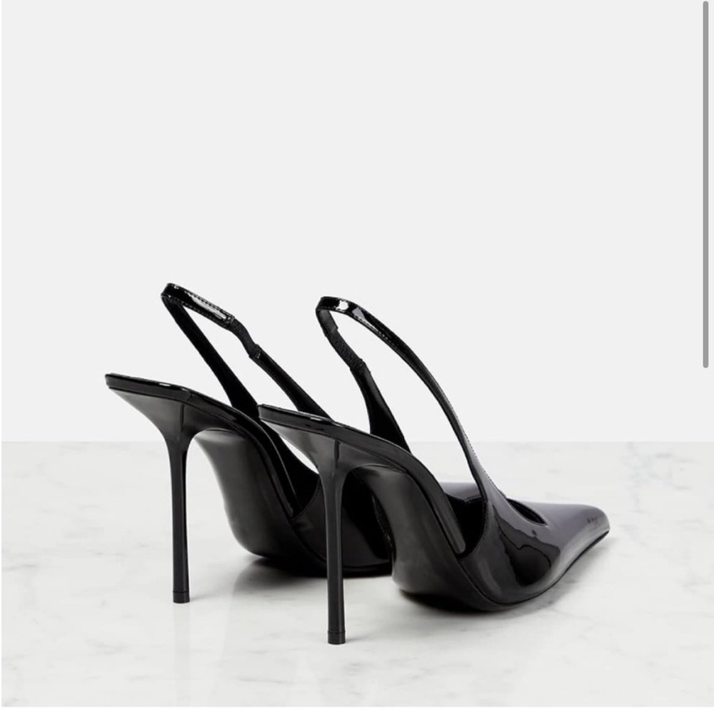 Black slingbacks heels - Picture 2 of 6